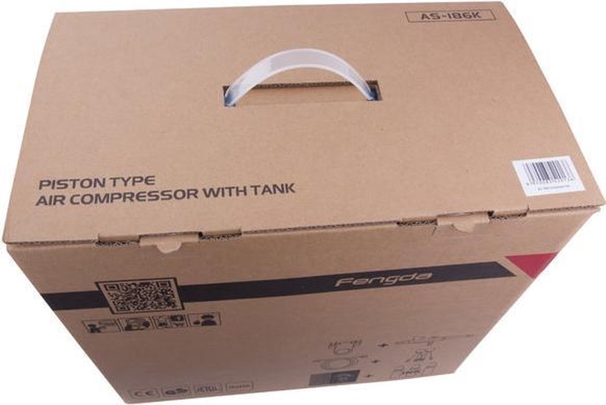 Airbrush mini compressor met luchttank