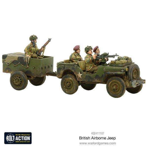 Britischer Airborne Jeep & Anhänger