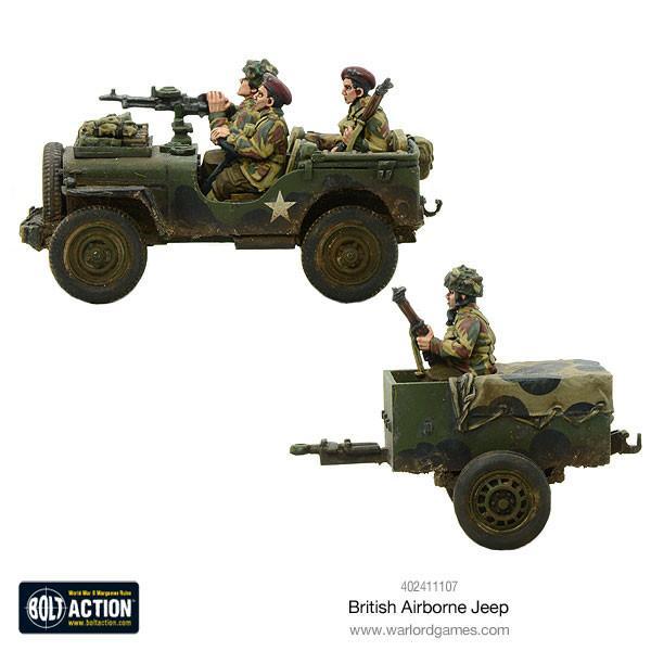 Britischer Airborne Jeep & Anhänger