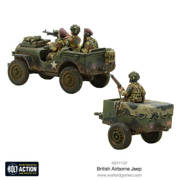 Britischer Airborne Jeep & Anhänger