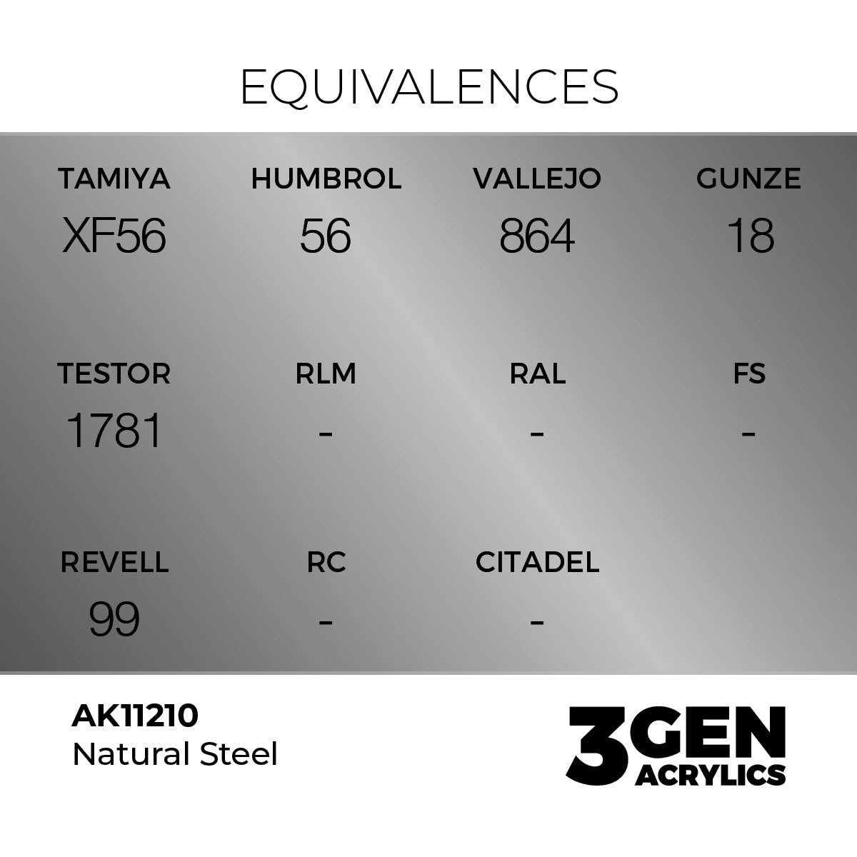 3gen - Metallic - Natural Steel - 18ml