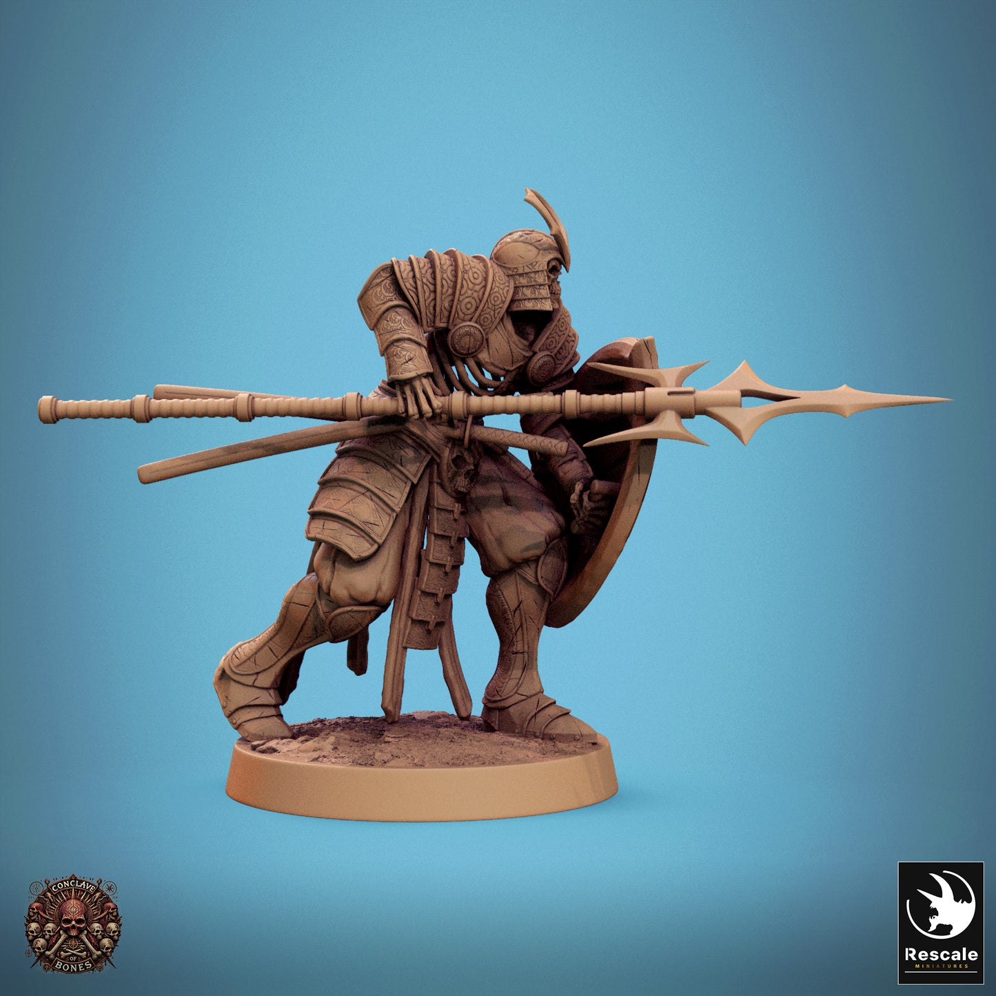 Skelett - Speerschild-Parade