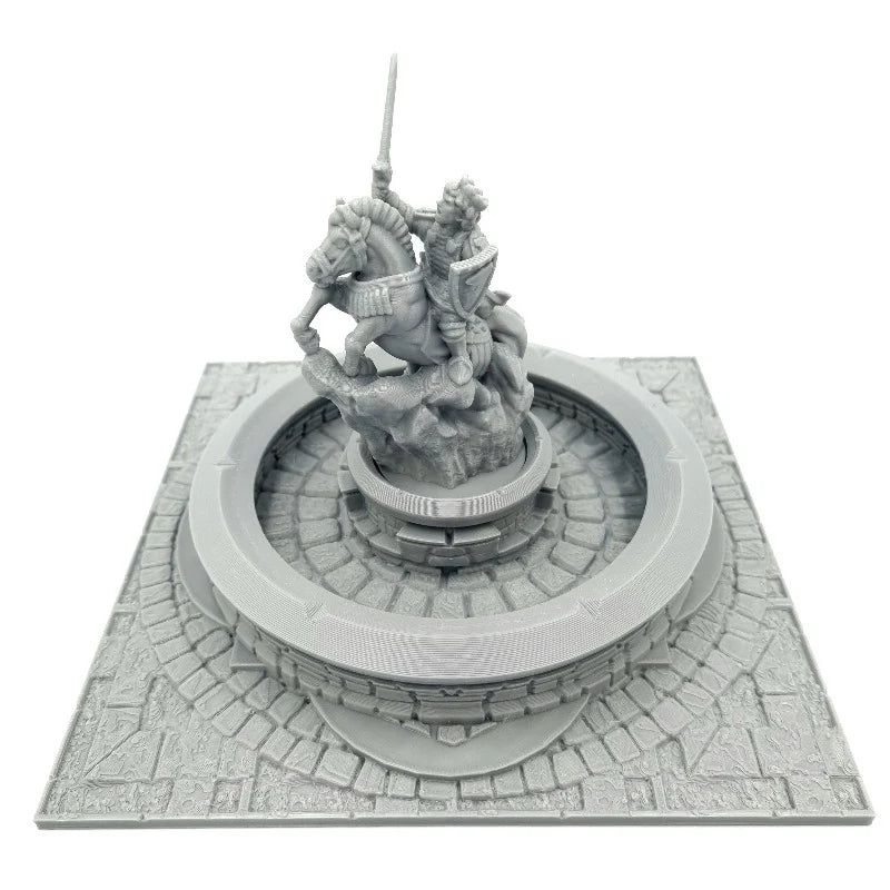 Brunnen mit Ritterstatue