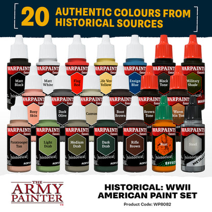 Warpaints Historical: Amerikanisches Farbset aus dem Zweiten Weltkrieg
