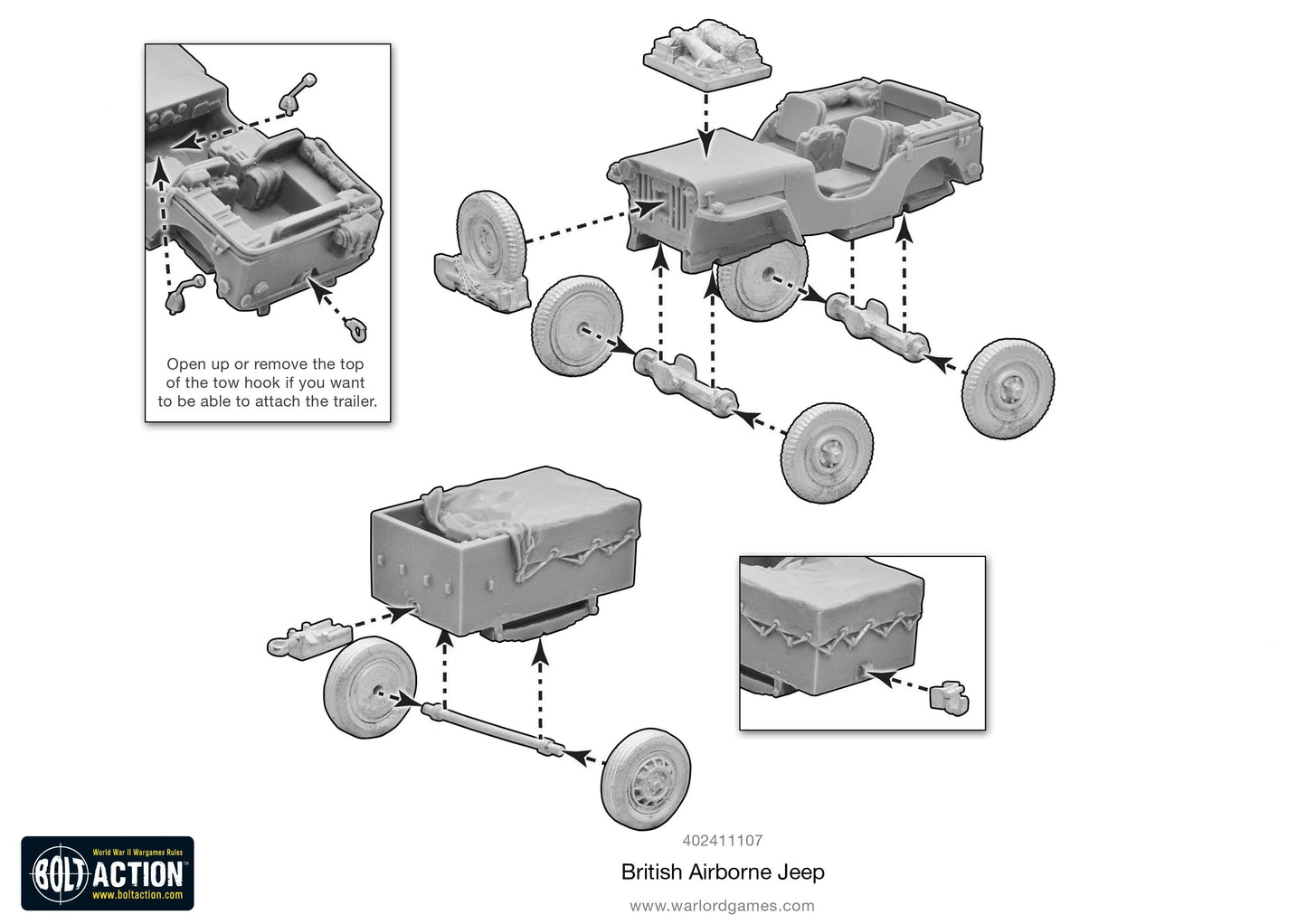 British Airborne Jeep &amp; Trailer