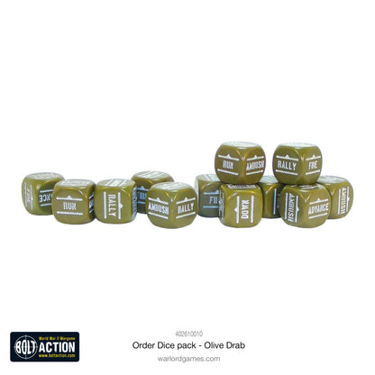 Bolt Action - Orderswürfel-Packung - Olivgrün