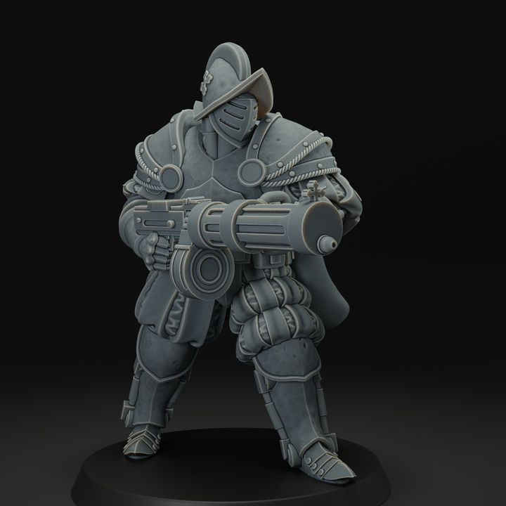 Papal Heavy infantry with machine gun