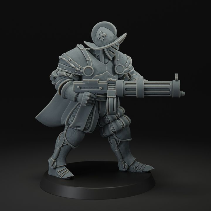 Papal Heavy infantry with machine gun