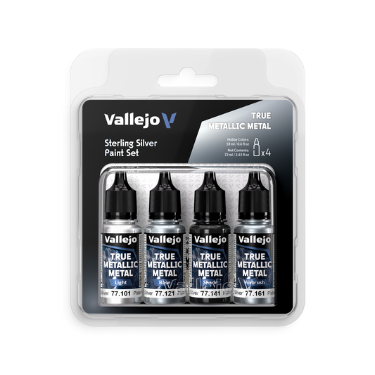 True Metallic Metal Sterling Silver Set (4)
