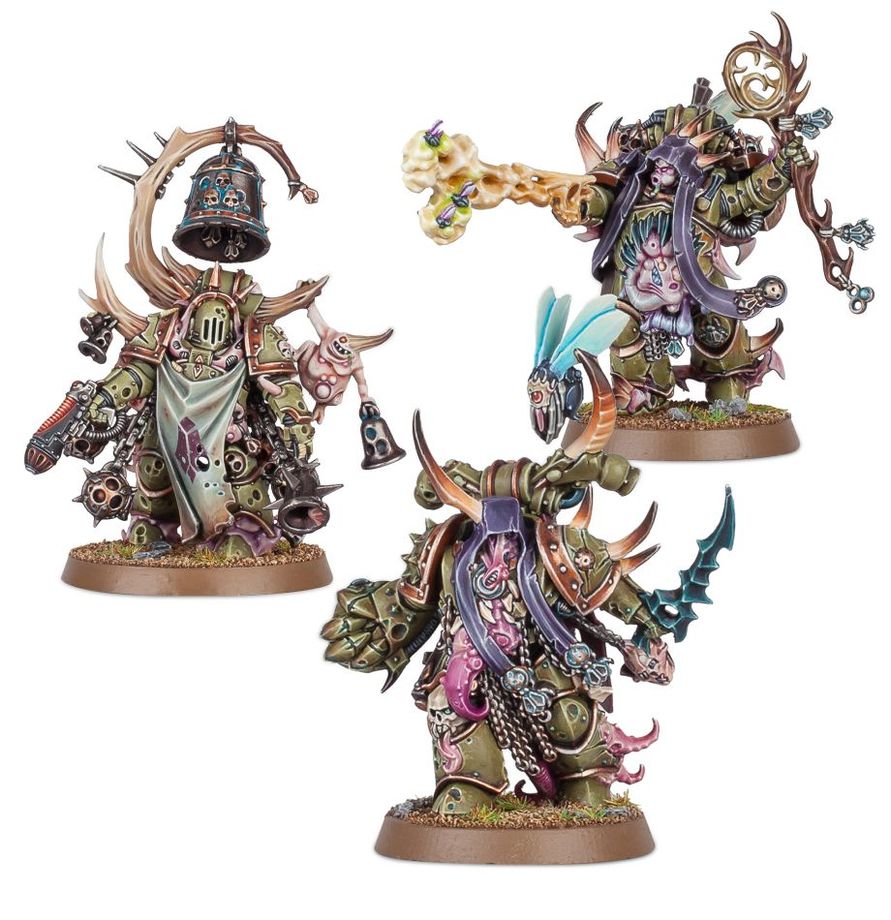 Death Guard - Malignant Plaguecaster, Noxious Blightbringer, and Plague Marine Champion -  Web Exclusive
