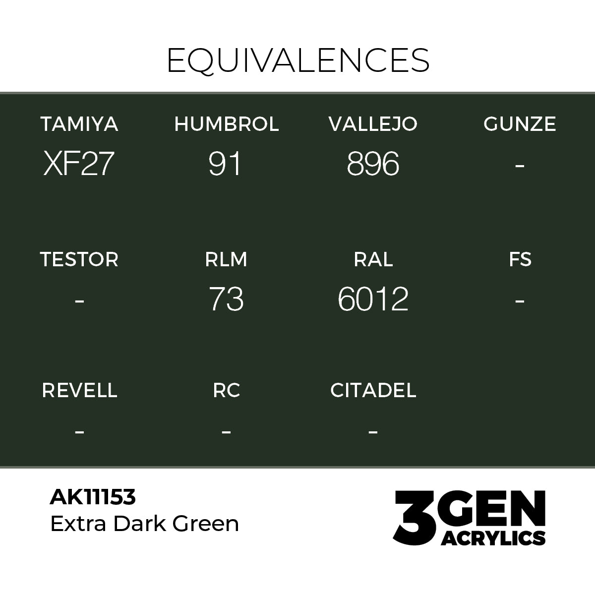 3gen - Extra Dark Green - 18ml