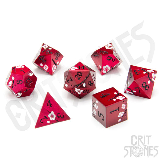 Dawn Blossom Metal RPG Dice Set