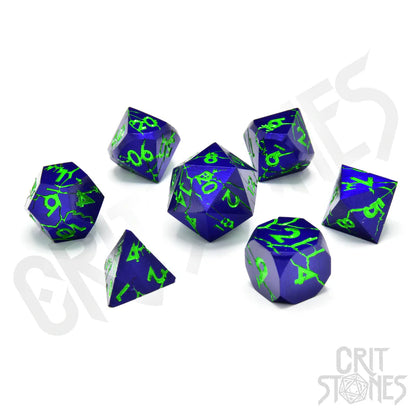 Crazed Enigma Metal RPG Dice Set