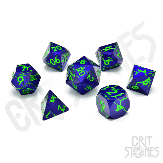 Crazed Enigma Metal RPG Dice Set