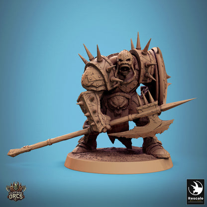 Infantry Orc Spear Shield - Angry