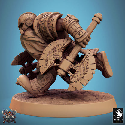 Zwergenkrieger – Doppelaxtlauf