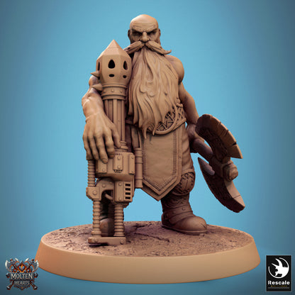 Zwergenkrieger – Flammenwerfer-Haltung