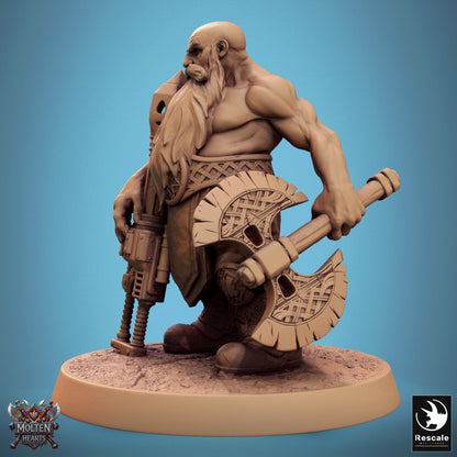 Zwergenkrieger – Flammenwerfer-Haltung