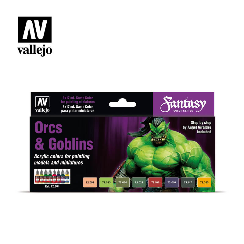 Vallejo Game Color Set - Orcs & Goblins (8)