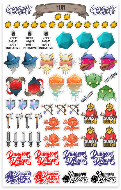 TTRPG Notebook Mini Stickers