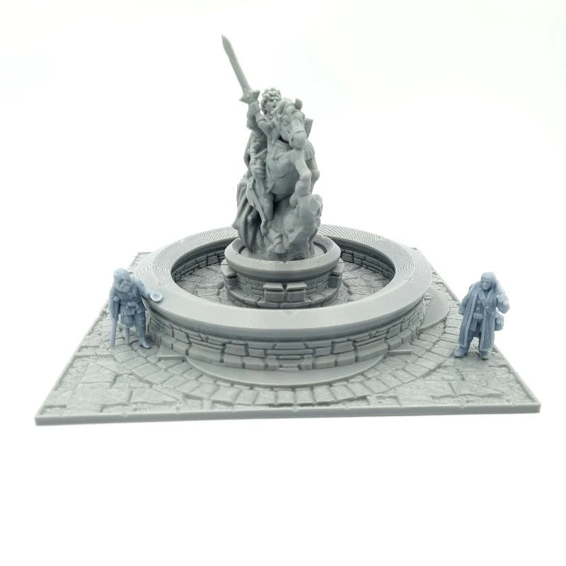 Fountain with Knight Statue