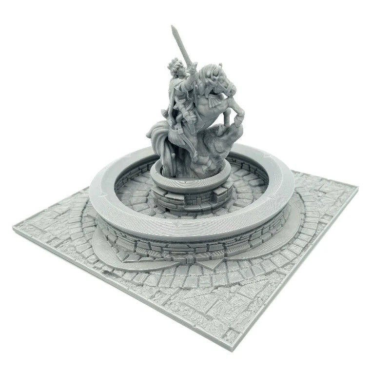 Fountain with Knight Statue