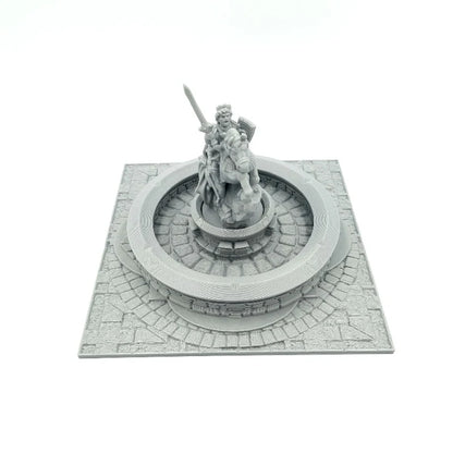 Fountain with Knight Statue