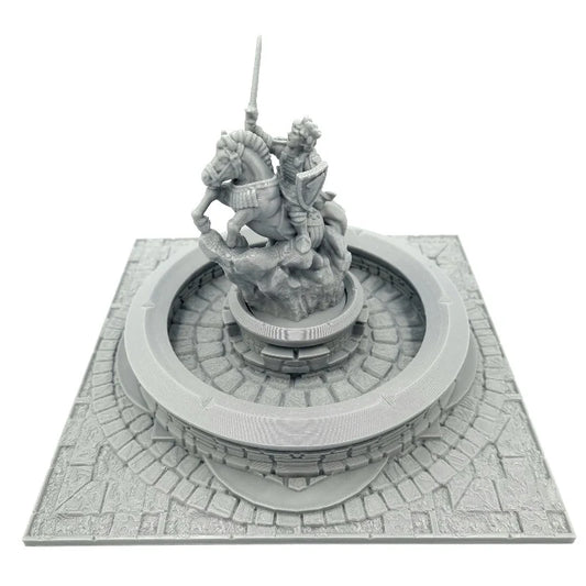 Fountain with Knight Statue