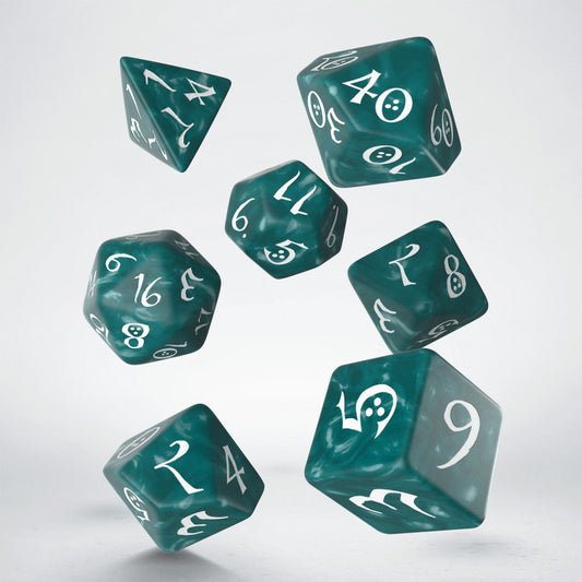 Classic RPG Stormy and white Dice Set