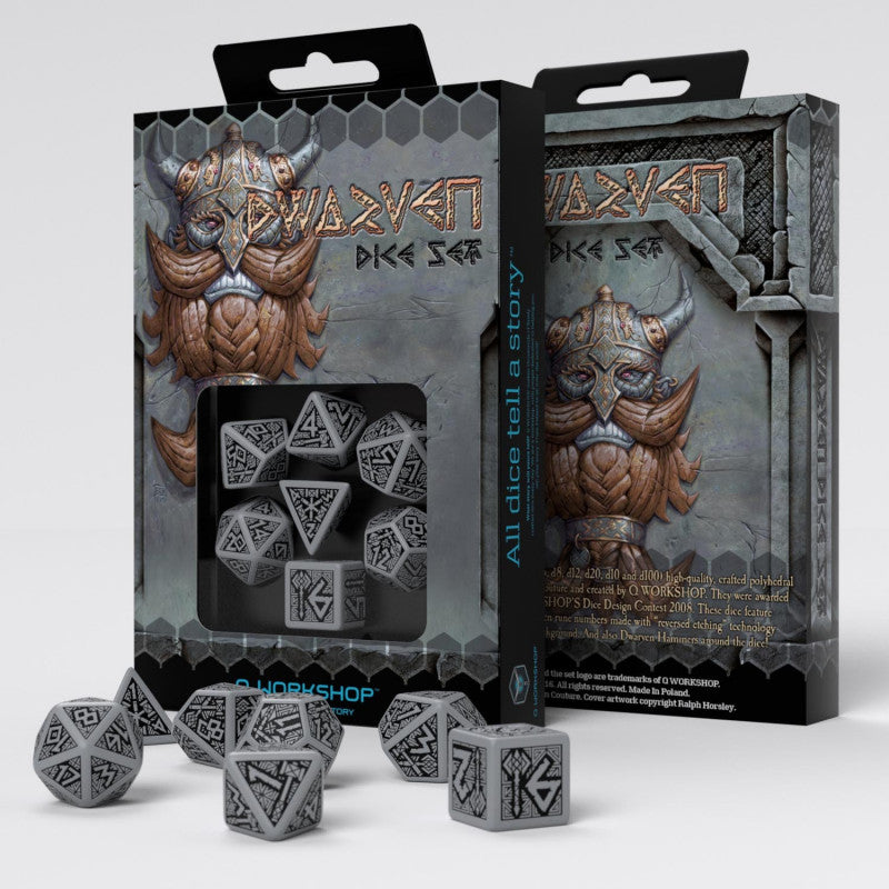 Dwarven Gray and Black Dice Set