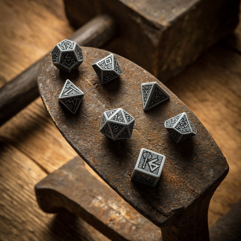 Dwarven Gray and Black Dice Set