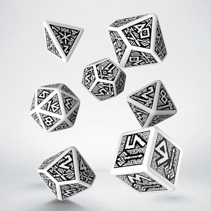 Dwarven White and Black Dice Set