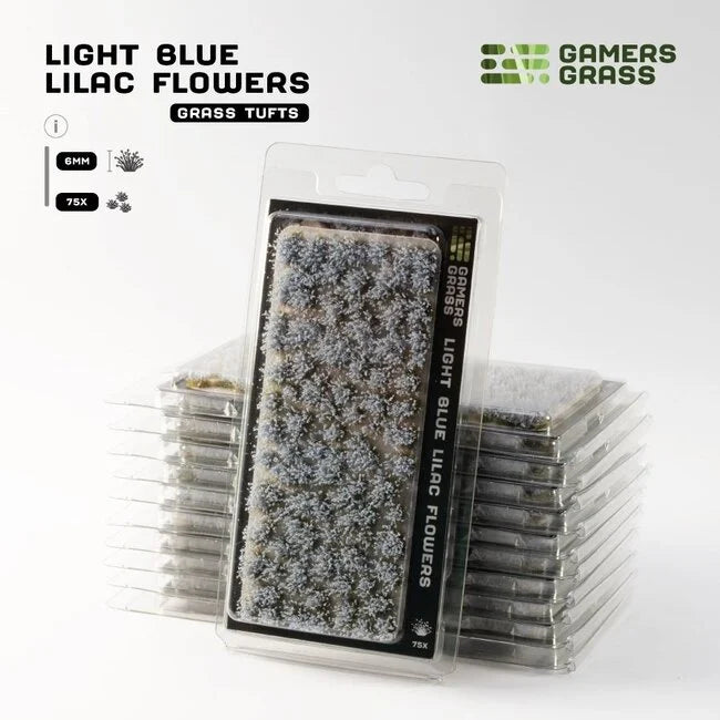 Light Blue Lilac Flowers 6mm
