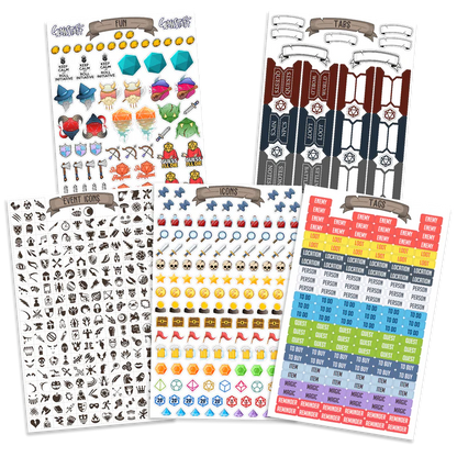 TTRPG Notebook Mini Stickers
