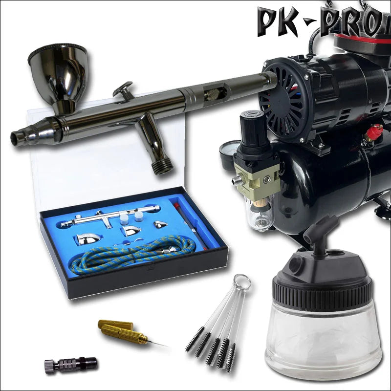Airbrush und Kompressor Starter Set